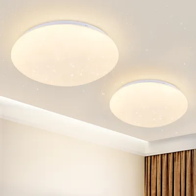 Produktbild von ZMH 2ER Deckenlampe LED Schlafzimmer Deckenleuchte 5W 3000K Schlafzimmerlampe 16.5CM Deckenbeleuchtung Rund Warmweiß  Kinderzimmerlampe wohnzimmer
