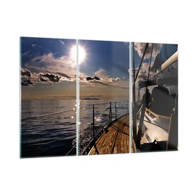 Produktbild von Bilder auf glas - Kroatien Yacht Segeln Segelboot - 165x110cm - Glasbilder - Wandbilder - Kunstdruck - Wanddekoration aus Glas - Glas Bilder - Wandbild auf Glas - GCE165x110-0426