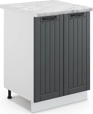 Produktbild von Küchenunterschrank Vicco Fame-Line Anthrazit Landhaus 60 cm , AP Marmor, Model 46482