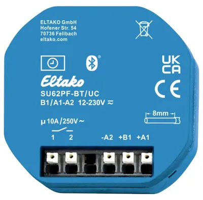Obrázok produktu pre ELTAKO 1-kanálový časový spínač s bezpotenciálovým kontaktom, Bluetooth, aplikácia ELTAKO Connect, 1 ks.