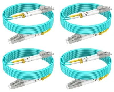 Produktbild von RamboCables 20M 4Stück OM4 LWL Patchkabel LC auf LC Multimode