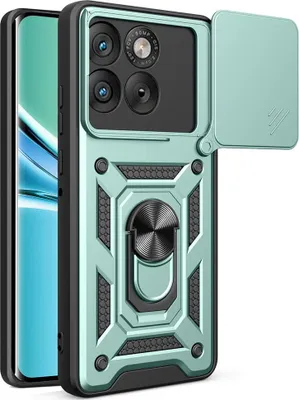 Produktbild von Motorola Edge 70 Hülle - Coverup Armor Ring Ständer Back Cover mit Kamera Schutz - Grün
