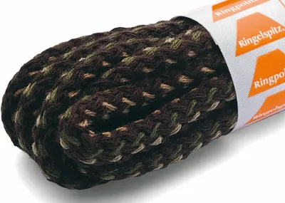 Produktbild von RINGELSPITZ - Rund Dick Schnürsenkel – Robuste Schnürsenkel - 90 cm, beige-braun/beige/d'oliv