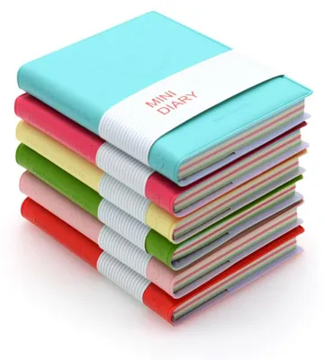 Produktbild von Mini-Notizbücher, tragbares Tagebuch, personalisierter Notizblock mit Kunstledereinband, 10,5 x 8 cm / 4 x 3 Zoll, 100 Seiten (6 Farben)