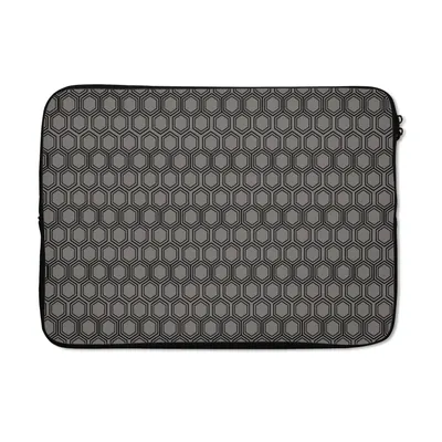 Produktbild von MuchoWow® Laptop Hülle 13 Zoll Muster - Grau - Schwarz Laptoptasche - Laptophülle - Sleeve - Rundumschutz