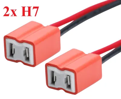 Produktbild von 2x H7 PX26d Lampen Fassung Keramik Sockel Reparatur Stecker 55 100 Watt