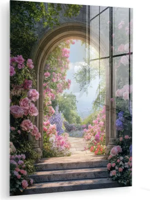 Produktbild von MuchoWow Glasbilder - Bilder auf Wandbild - Foto auf Glas Durchsichtig - Rosen - Vintage - Blumen 30x40 cm Wanddekoration aus Glas - Acrylglasbild - Acrylbilder - Wohnzimmer - Fotos