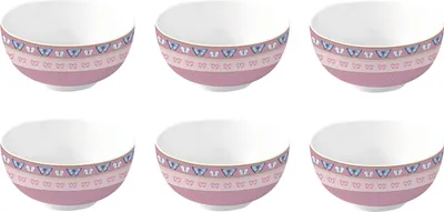 Produktbild von 6er Set Dessertschalen SPRING PARADE mit Schmetterlingen D. 12cm Easy Life