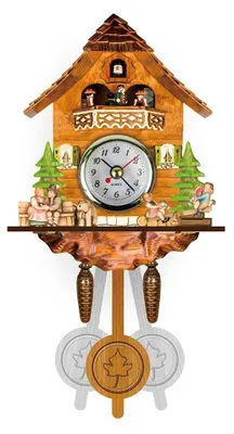 Image de Horloge murale antique en bois, horloge murale rétro à suspendre dans le salon