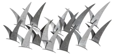Image de Mauro Ferretti panneau mural Gabbiani 93x12,7x47,6 cm acier