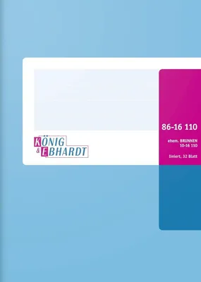 Obrázok produktu pre 10X König & Ebhardt 8616110 Geschäftsbuch A6 liniert 32Bl