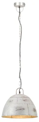 Produktbild von vidaXL Hängelampe Vintage Industriestil 25 W Silbern Rund 31 cm E27