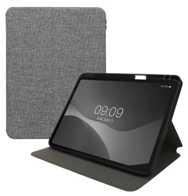 Produktbild von kwmobile Hülle kompatibel mit Apple iPad Pro 11" (2024) - Slim Tablet Cover Case Schutzhülle mit Ständer Grau