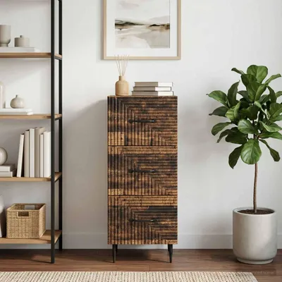 Immagine prodotto di vidaXL Comodino in legno riciclato 33 x 34,5 x 89,5 cm in materiale derivato dal legno