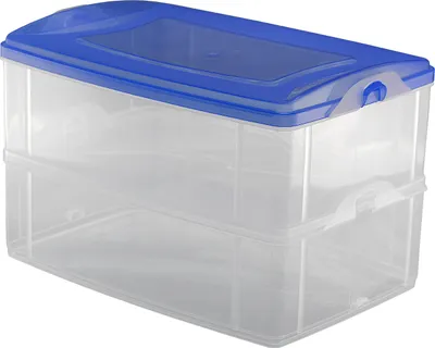 Produktbild von Aufbewahrungsbox 2x2,2L mit Deckel Blau