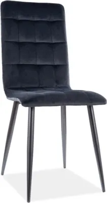 Image de Lot de 4 chaises de salle à manger et de cuisine Otto, noir