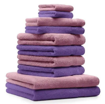 Produktbild von Betz 10-TLG. Handtuch-Set Premium Farbe Altrosa & Lila