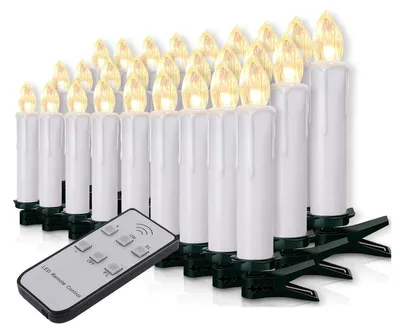 Produktbild von LED-Kerzen Weihnachtsbaumkerzen Christbaumkerzen - Fernbedienung - 40 Stück - Warmweiß
