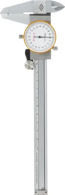 Obrázek produktu pro Průmyslový kaliper s číselníkem, vysoce přesný kaliper z nerezové oceli, 0šC150 mm, 0,02 mm, metrický měřicí nástroj odolný proti nárazům