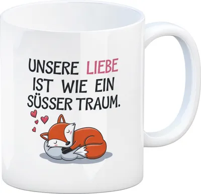 Produktbild von Fuchs Kaffeebecher zum Valentinstag - süsser Traum
