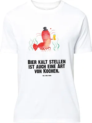 Produktbild von Mr. & Mrs. Panda Größe L T-Shirt Hummer Weizen - Weiß - Geschenk, Gasthaus, Wirtschaft, Shirt, Garnelen, mit Spruch, Kochen, Tshirt, Meer, Bier, Kneipe