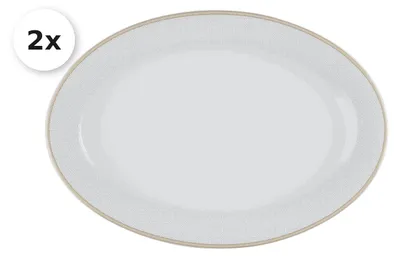 Zdjęcie produktu dla Servierplatte oval 32cm 2er Set Geo