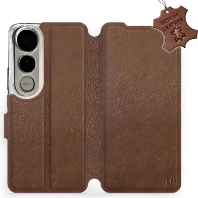 Produktbild von Echtleder Handyhülle für Vivo V50 Lite 4G, Mobiwear Leather, Braun