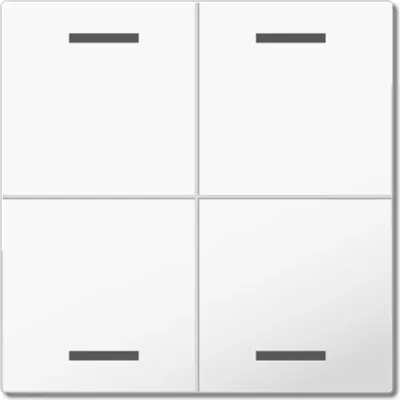 Image de MDT Bascule pour bouton-poussoir KNX Light 55, quadruple, blanc pur brillant, 1 pièce.