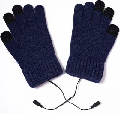 Produktbild von ASKSA Herren Damen USB Beheizte Handschuhe Fäustlinge, Blau