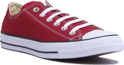 Produktbild von Converse Chuck Taylor All Star Ox Herren Niedrige Top Schnürung Lässig Le en Turnschuhe Kastanienbraun – undefined / Maroon