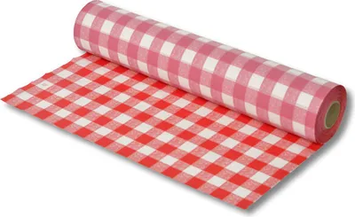 Produktbild von 1x Biertischdecke mit Leinenstruktur rot/weiss sehr stabil 0,75 x 100m