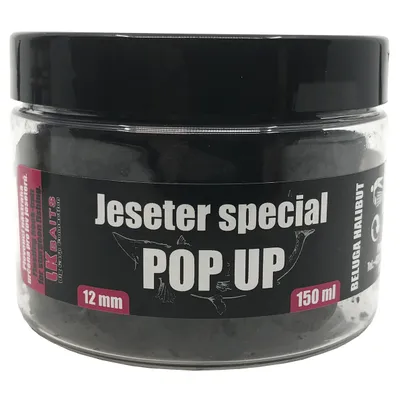 Obrázek produktu pro LK Baits Pop Up Pellets Jeseter Special Beluga Halibut 12mm 150ml