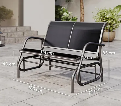 Produktbild von Schaukelstuhl,Schaukelbank  Gartenbank mit Schaukelmechanismus Gartenmöbel 120 x 70 x 85 cm