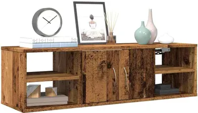 Productafbeelding van Maison Exclusive - Wandkast met uitstraling van oud hout, 101x30x29 cm, houtvezel