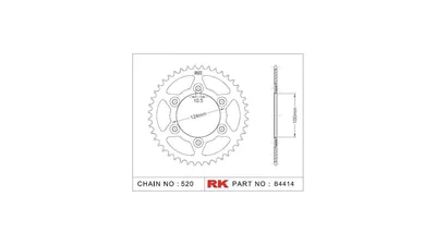 Produktbild von Rk Kettenrad 520 39z Stahl silber