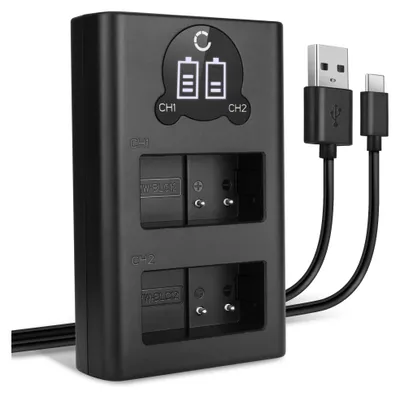 Immagine prodotto di CELLONIC Caricatore Doppio DMW-BLC12 Smart e Veloce compatibile con Caricabatterie Dual DE-A80 DE-A80A di Ricarica