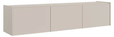 Image de Selsey Magro – Meuble TV bas suspendu ou sur pied, 2 portes, gris cachemire, 180 cm