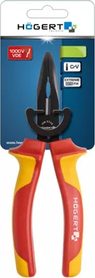 Produktbild von Högert Flachrundzange, gerade, 200 mm, 1000 V