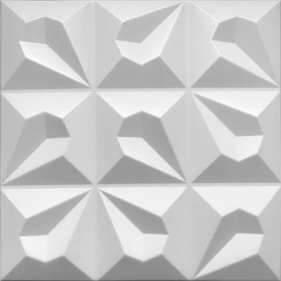 Zdjęcie produktu dla DECCART | Panele scienne 3D | Biale | Panele scienne 3D | Piankowe kasetony sufitowe Tears | 0,25m² | 50x50cm