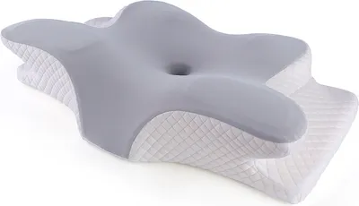 Produktbild von Orthopädisches Nackenstützkissen aus Memory-Schaumstoff, für Nacken- und Schulterschmerzen, Nackenstützkissen für Seitenschläfer