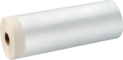Produktbild von 24 Rollen Abdeckfolie mit Feinkrepp 1800mm x 33m Klebeband Masker Malerfolie transparent