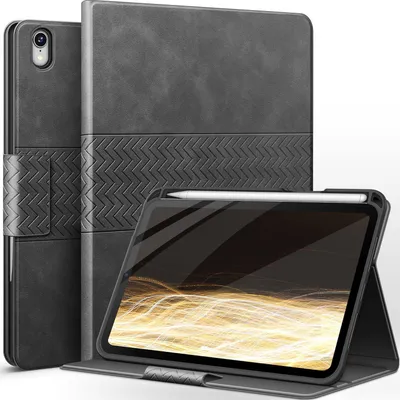 Immagine prodotto di Custodia per iPad mini 7 e 6 da 8,3 pollici, con supporto per Apple Pencil e funzione stand, colore grigio