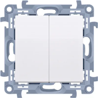 Obrázek produktu pro Kontakt-Simon CP2.01/11, Tlačítkový spínač, Plast, Bílá, IP20, IP44, 250 V, 10 A