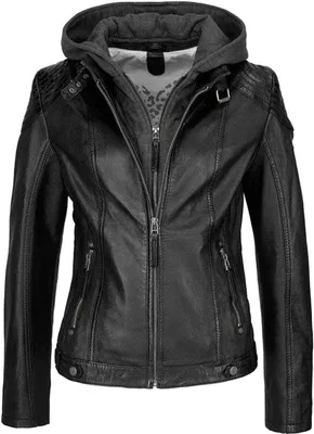 Produktbild von Gipsy Damen Marken-Damen-Lammlederjacke, schwarz, Größe:S