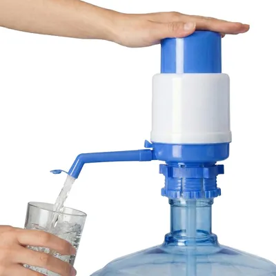 Obrázek produktu pro Ruční dávkovač vody (s manuální pumpou) pro 20litrové/5galonové kanistry, s jednoduchým ovládáním pro zastavení čerpání, bez BPA, snadno se čistí, přenosný, vhodný do kuchyně, kanceláře a na kempování