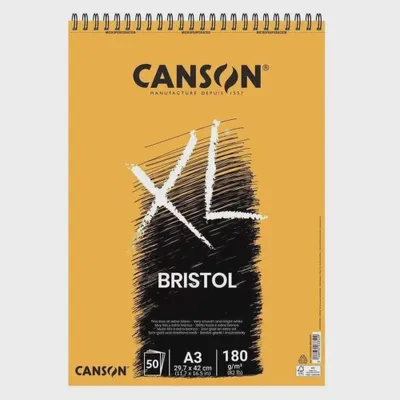 Image de CANSON C31078A022 CANSON Bloc à croquis et d'étude XL Bristol, DIN A3