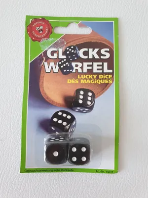 Produktbild von Fu14311 schwarz Magsicher Glücks Würfel Spiele