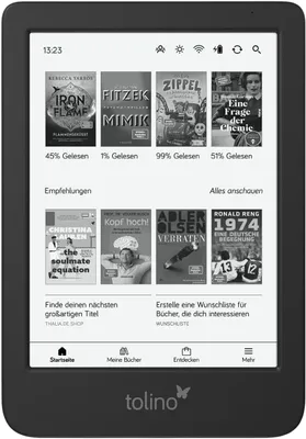 Produktbild von tolino shine 5. Generation, eReader, Wochenlange Akkulaufzeit, 16 GB