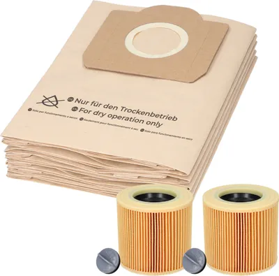 Produktbild von McFilter | 20 Staubsaugerbeutel + 2 Filter, passend f. Kärcher A2604, A2201, A2204, A2236, A2654, A2254, Alternative f. 6.959-130.0, 6.414-552.0