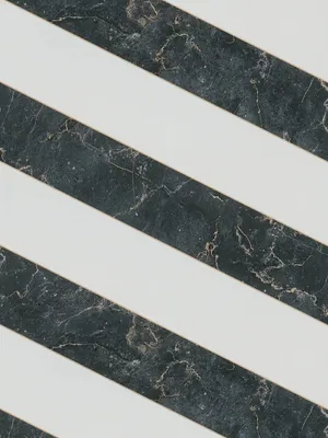 Produktbild von Streifen Tapete Schwarz-Weiß mit Gold Marmoroptik